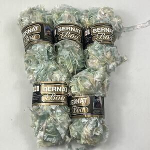 Bernat Boa Yarn Lot 5 Skeins Eyelash Easter Pastel Bebe Perroquet 81304 Baby